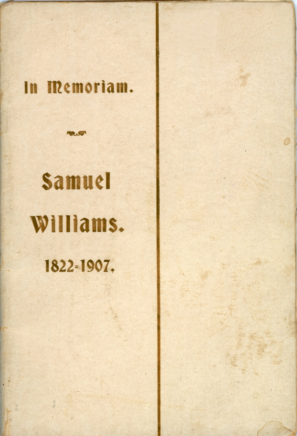 In Memoriam. Samuel Williams