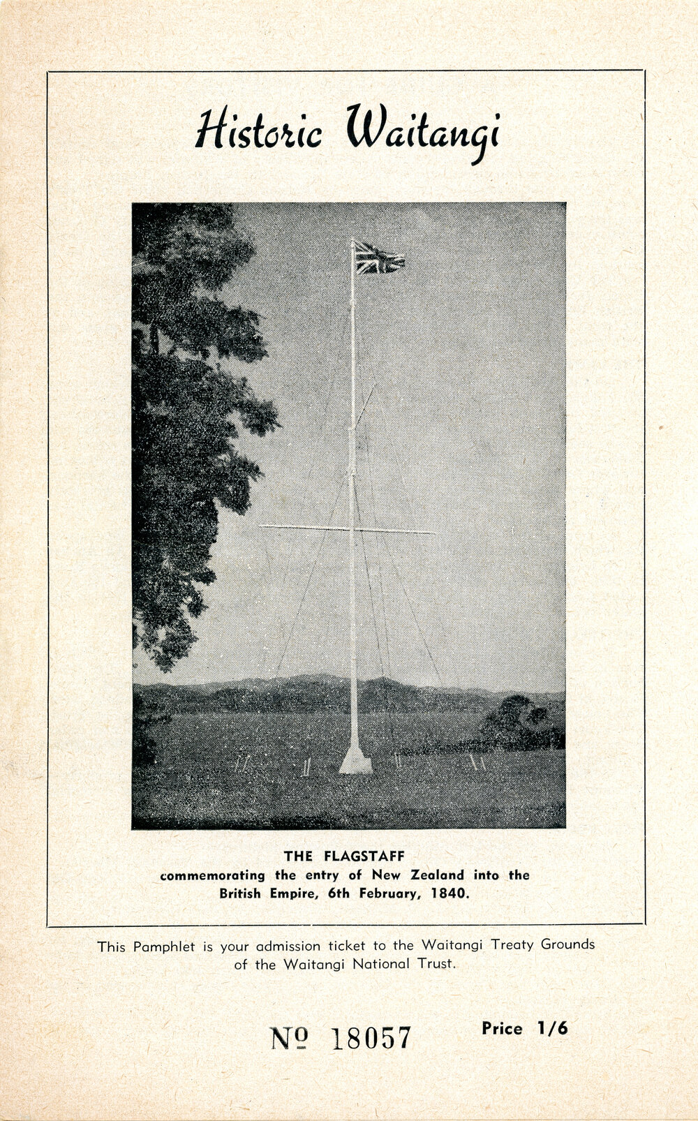 Historic Waitangi, Admission Ticket Pamphlet and Guide