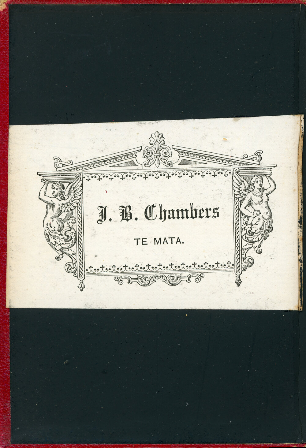 Name Plaque Belonging to J.B. Chambers