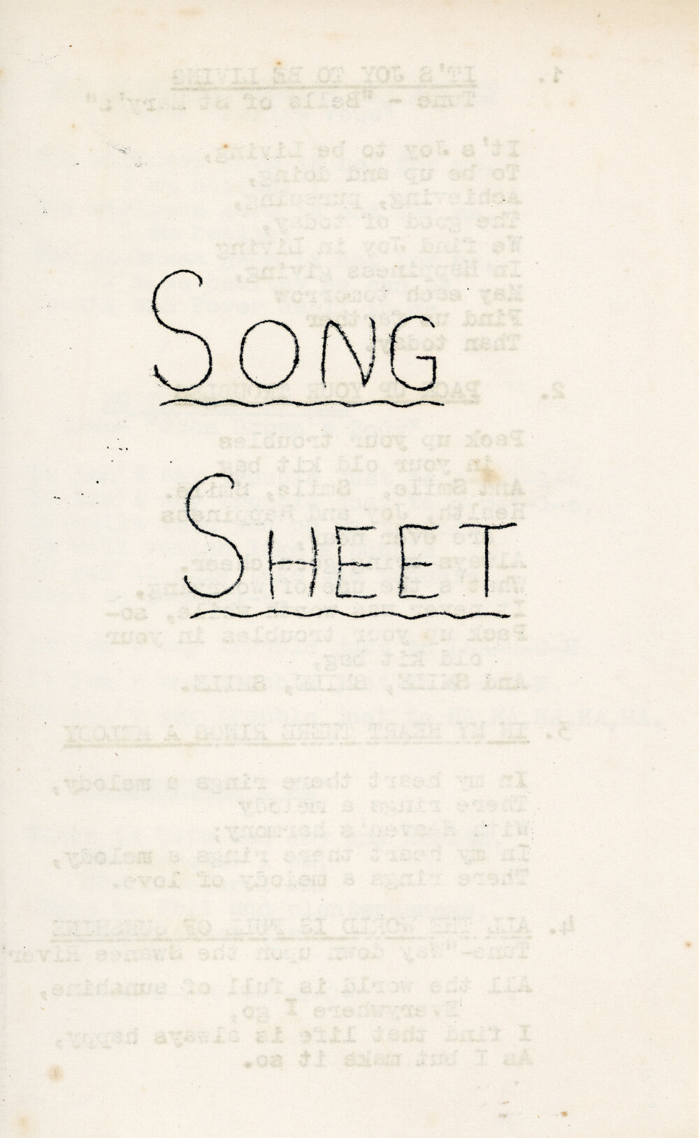 Schools of Radiant Living Song Sheet