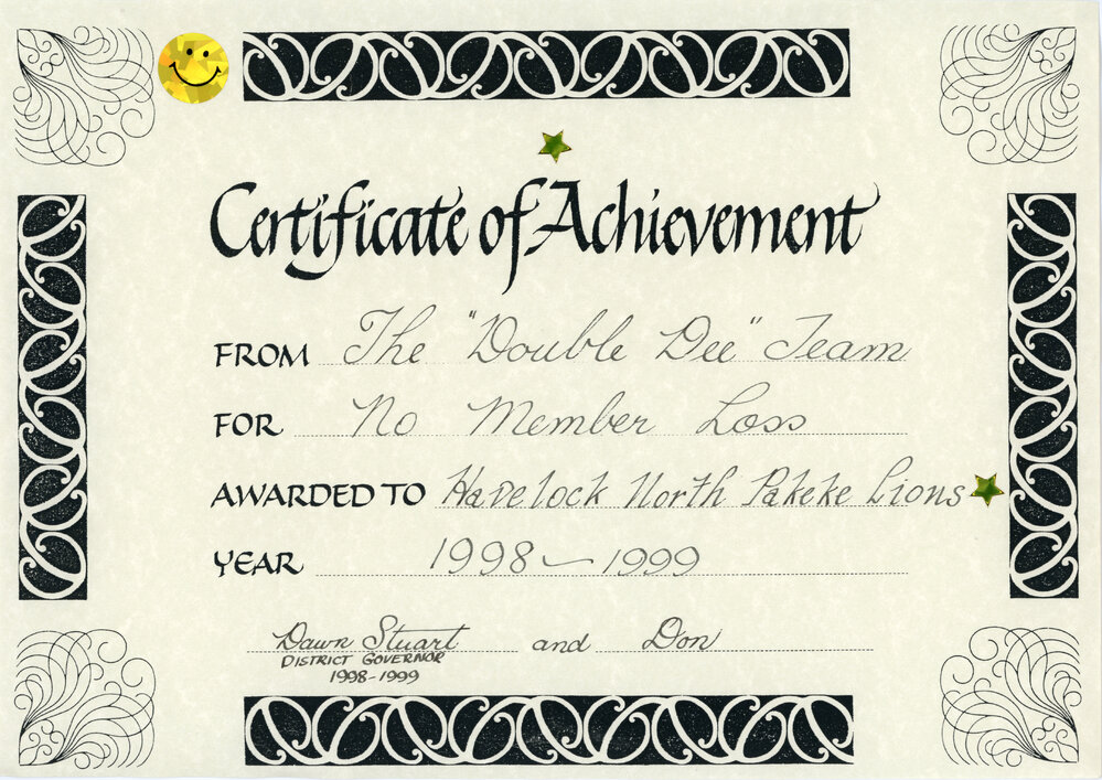 Certificate of Achievement
