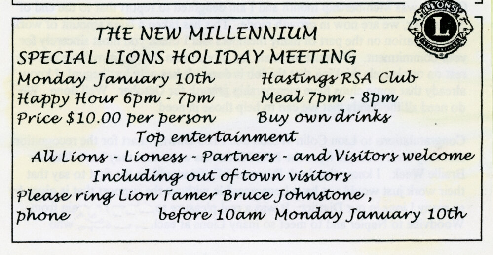 The New Millennium Meeting