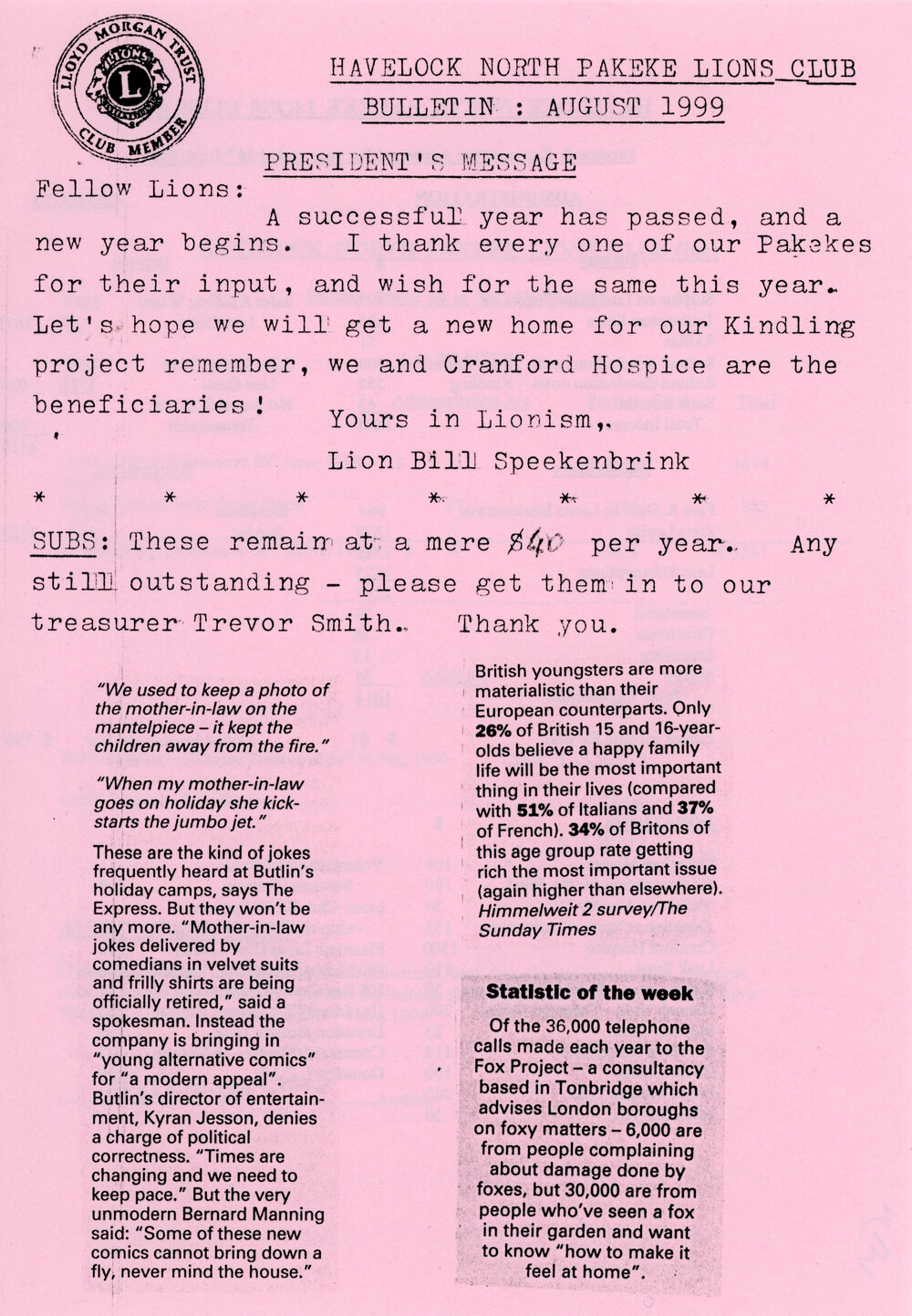  Bulletin August 1999