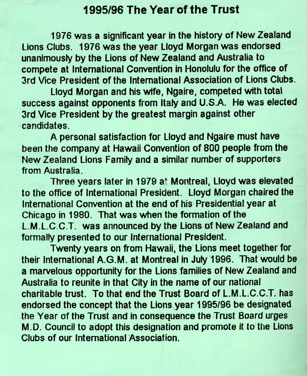 1995/1996 The Year of the Trust