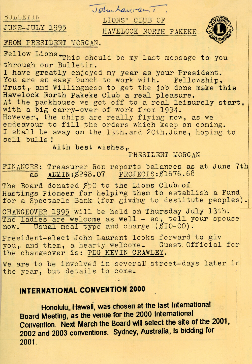 Bulletin June-July 1995