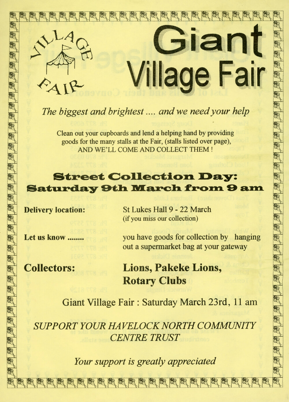 Giant Village Fair Flyer