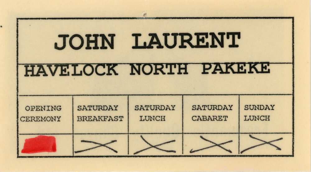 Ticket for Napier Lions Club Convention