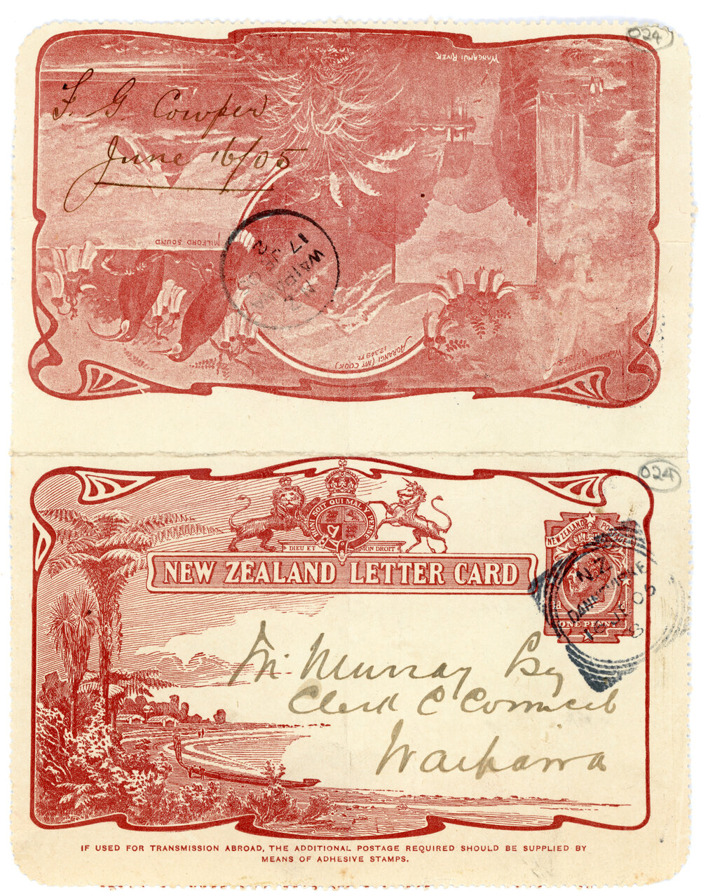 New Zealand Letter Card