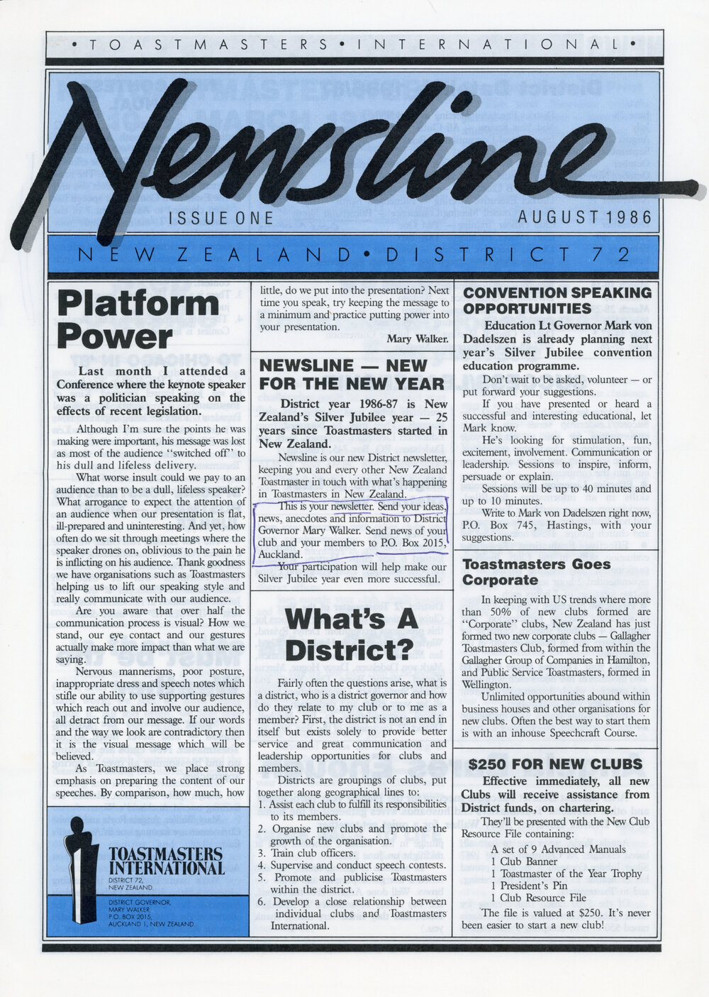 Newsline August 1986