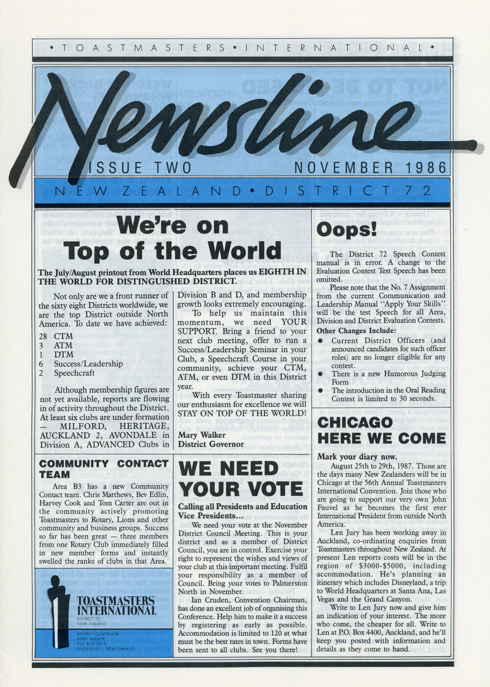 Newsline November 1986