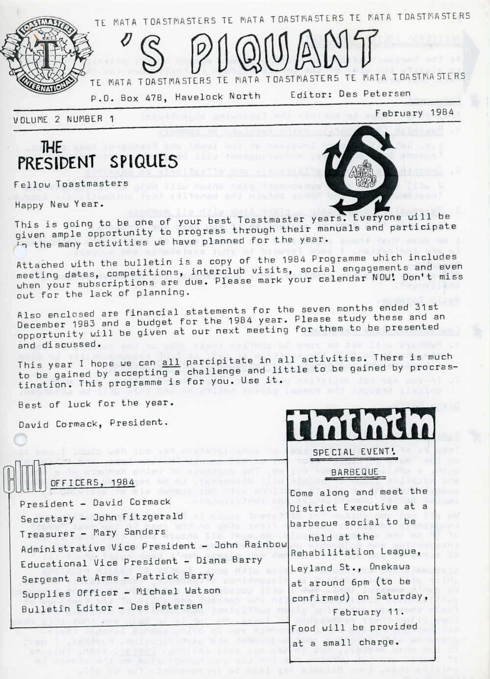 S'Piquant February 1984