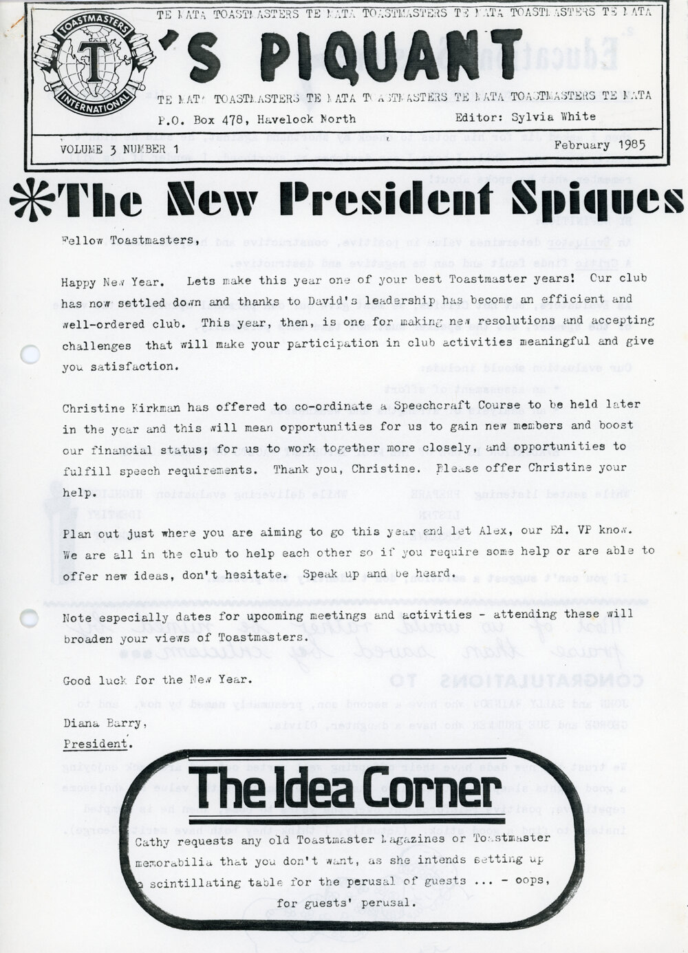 S'Piquant February 1985