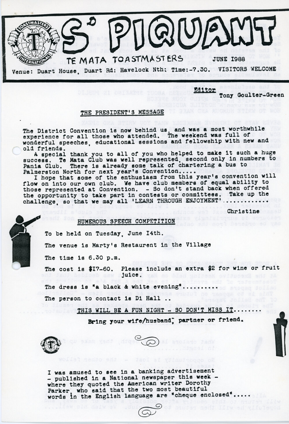 S'Piquant June 1988