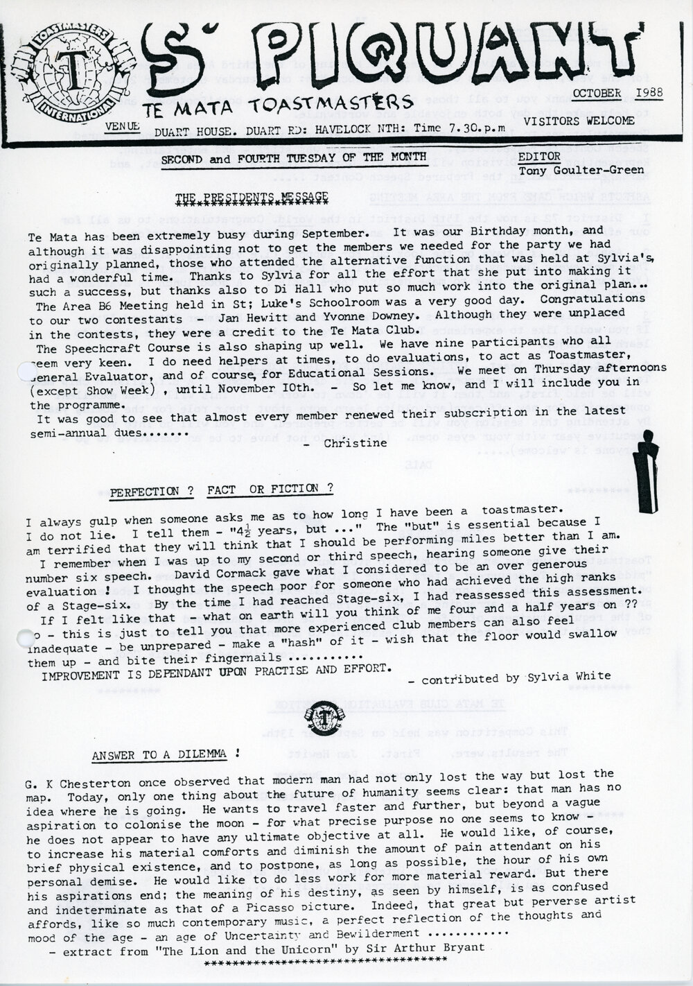 S'Piquant October 1988