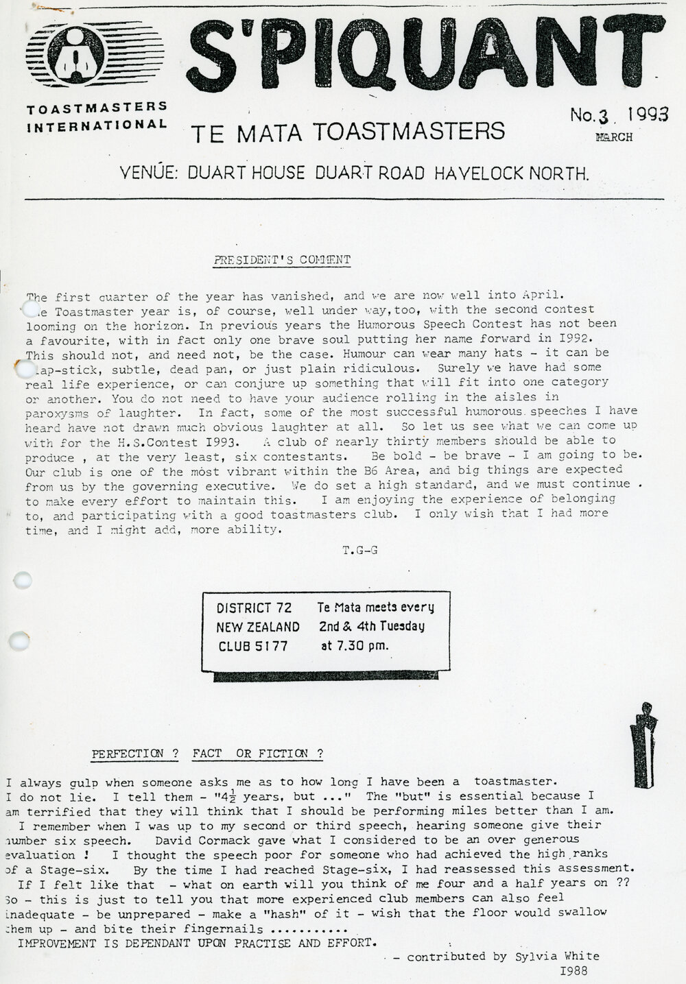 S'Piquant March 1993