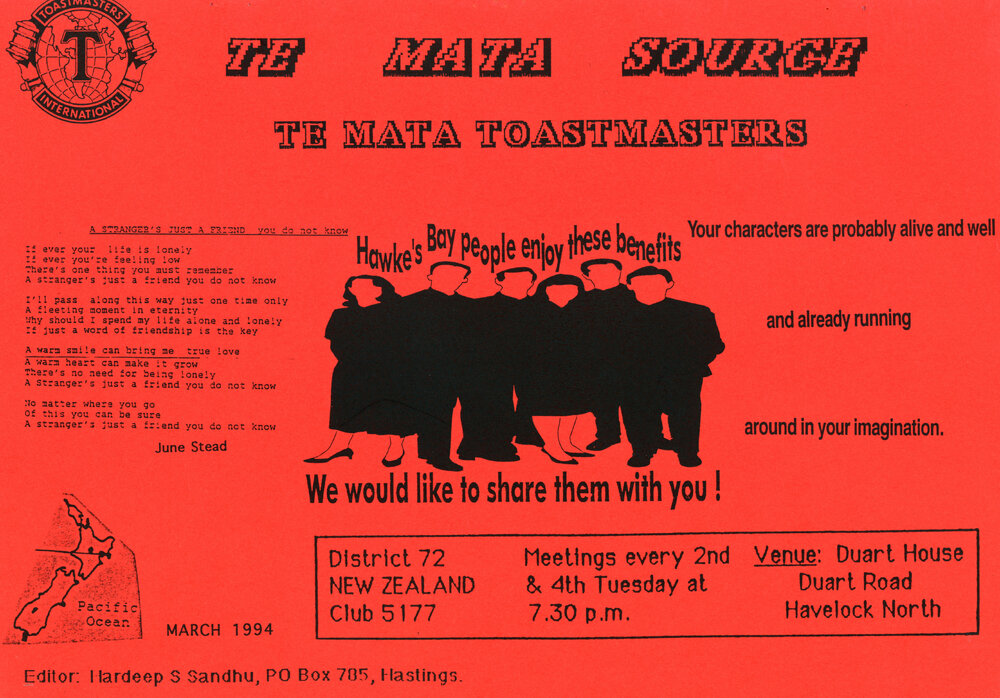 Te Mata Source March 1994