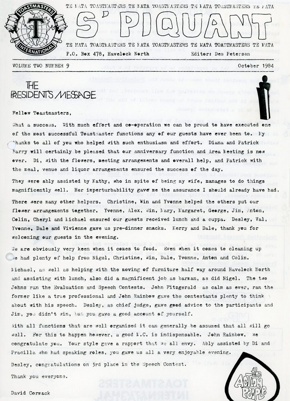 S'Piquant October 1984