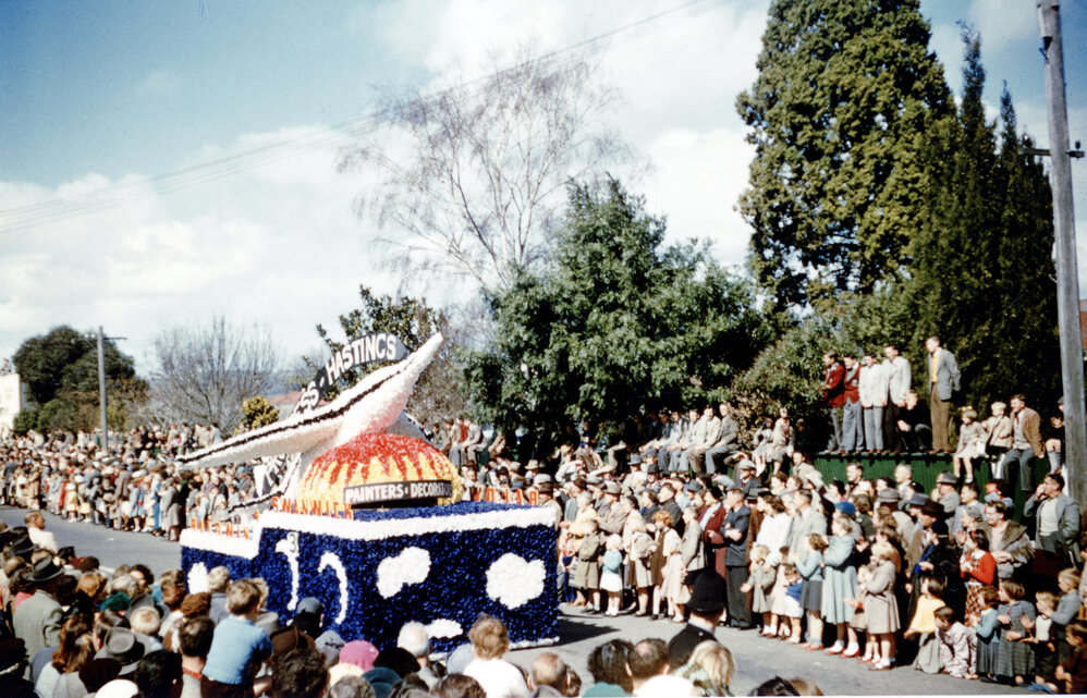 Baldwin and Swanwick Float - Hastings Blossom Festival Parade 1956