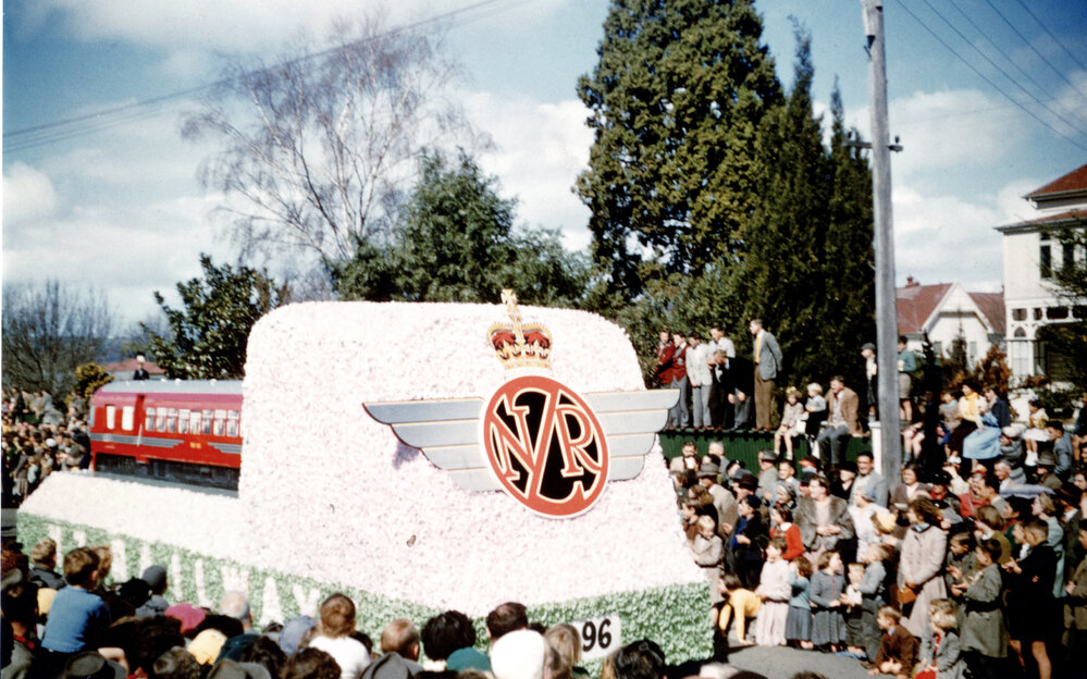 New Zealand Railways Float - Hastings Blossom Festival Parade 1956