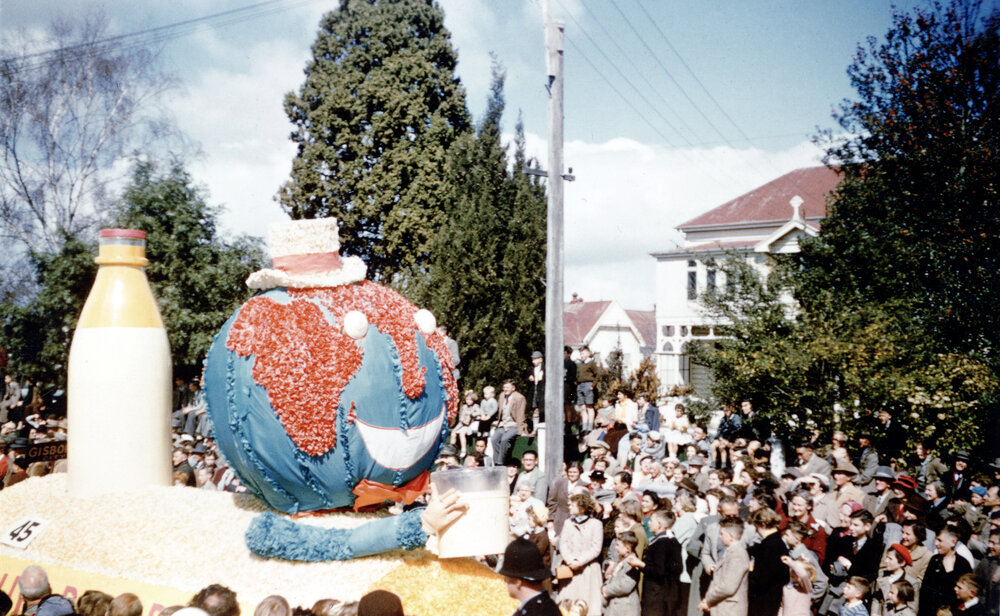 Hastings Milk Treatment Station Float - Hastings Blossom Festival Parade 1956