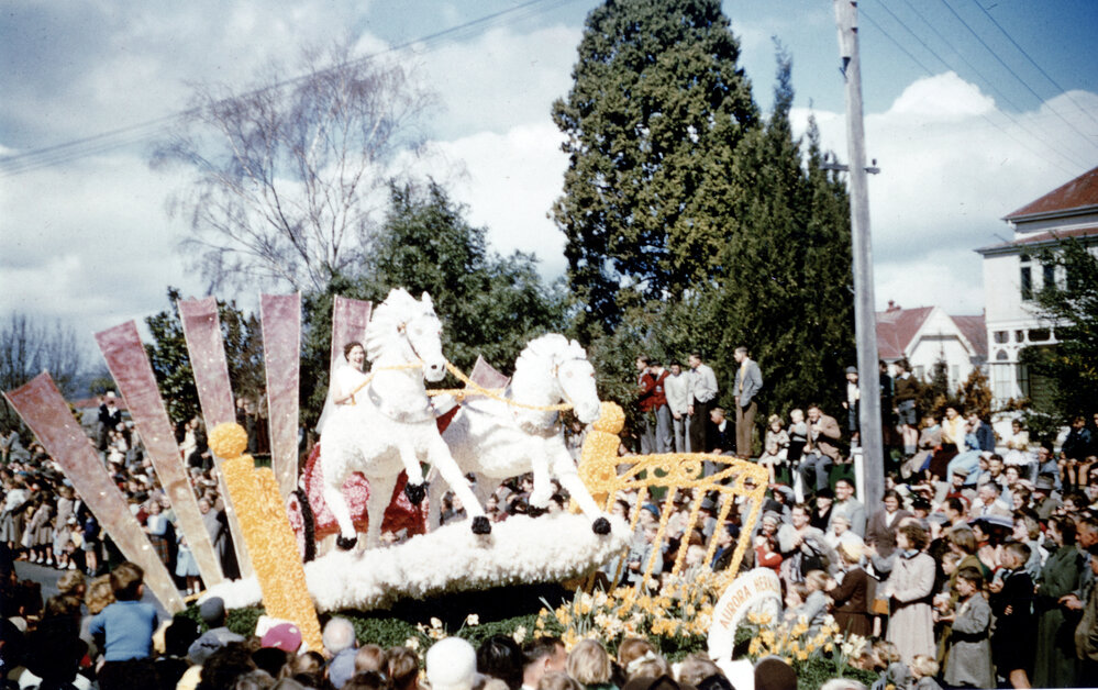Hawke's Bay Farmers Float - Hastings Blossom Festival Parade 1956