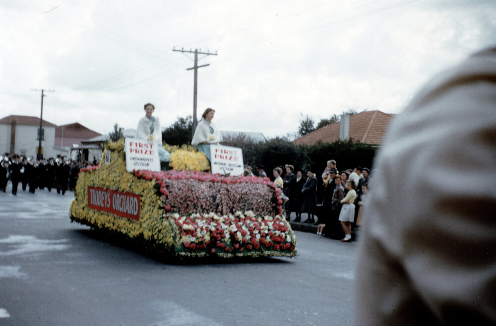 Thodey's Orchard Float - Hastings Blossom Festival Parade 1954