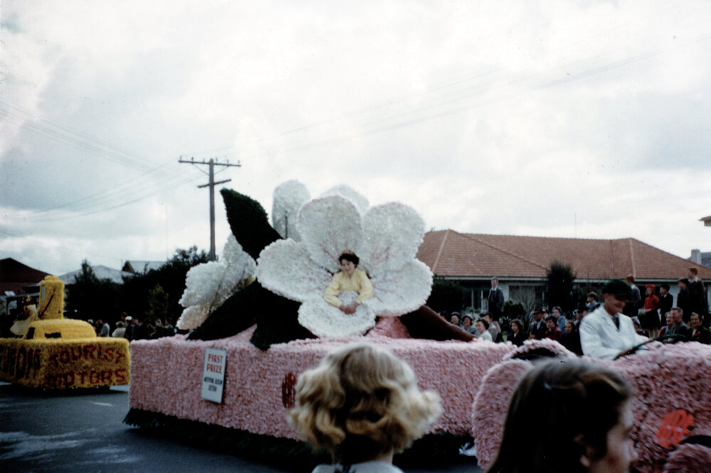 Hawke's Bay Farmers Float - Hastings Blossom Festival Parade 1954