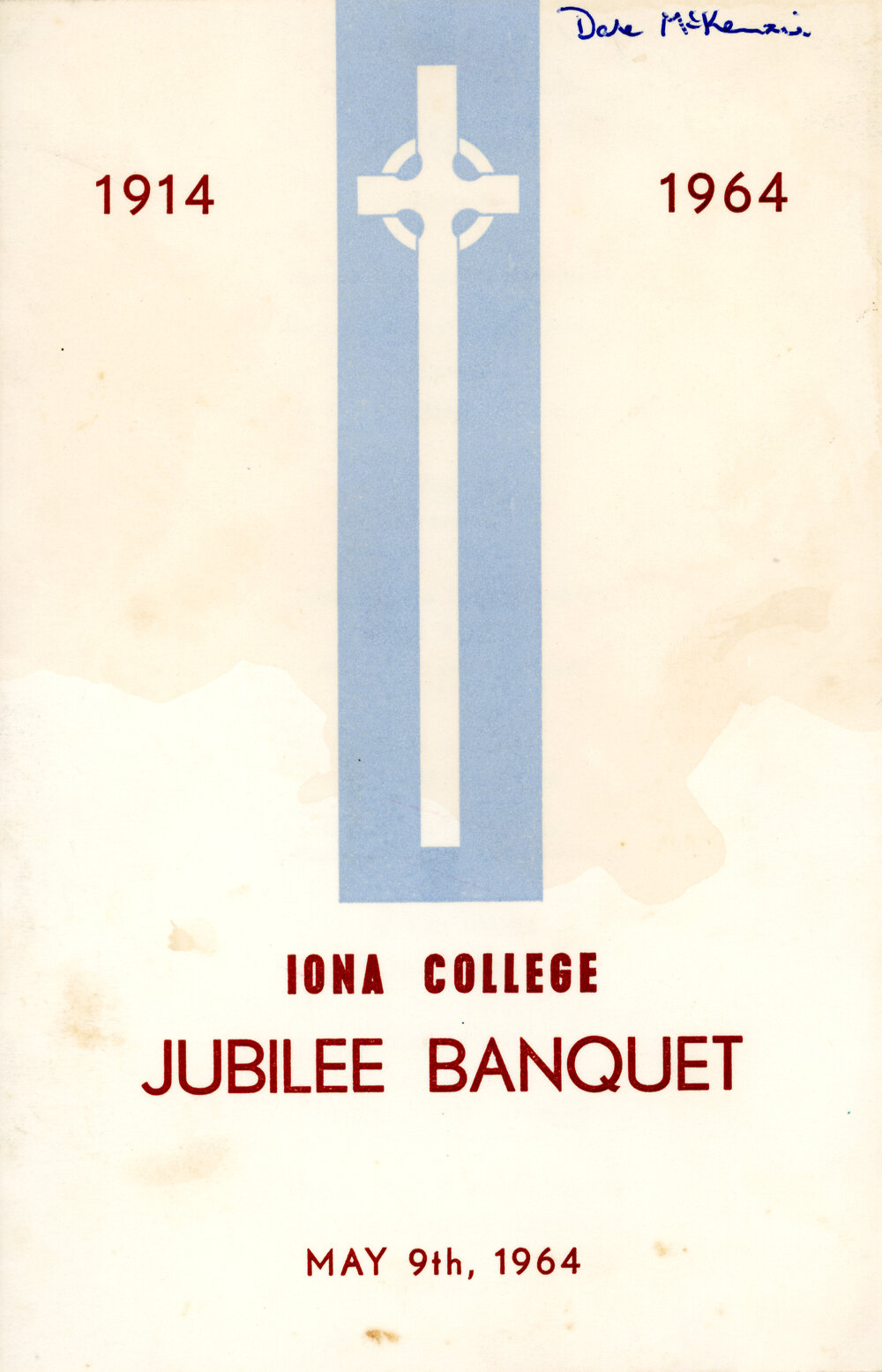 Iona College Jubilee Banquet Programme