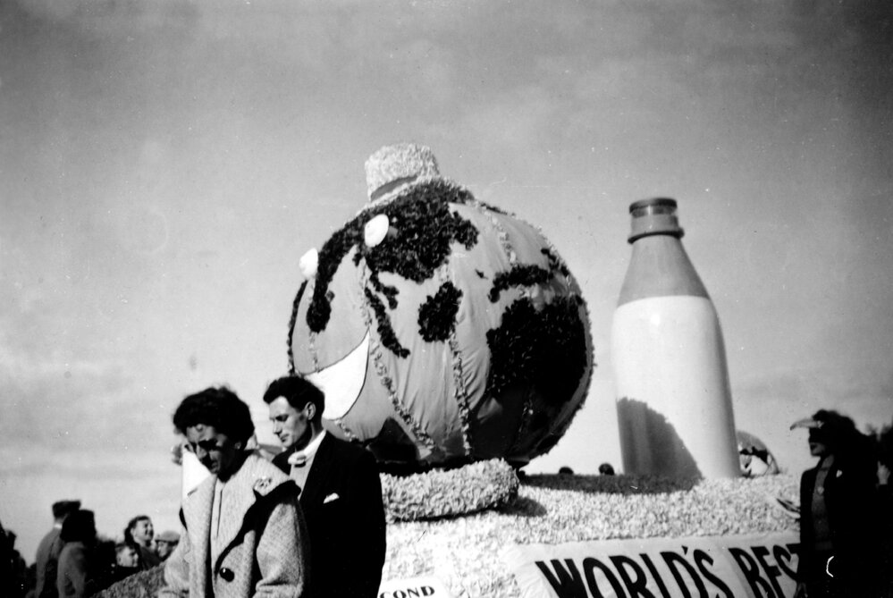 Hastings Milk Treatment Float - Hastings Blossom Festival Parade 1956