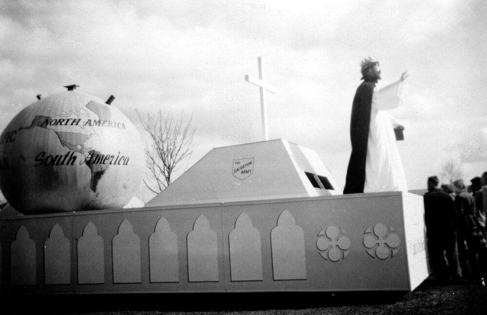 Salvation Army Float - Hastings Blossom Festival Parade 1956