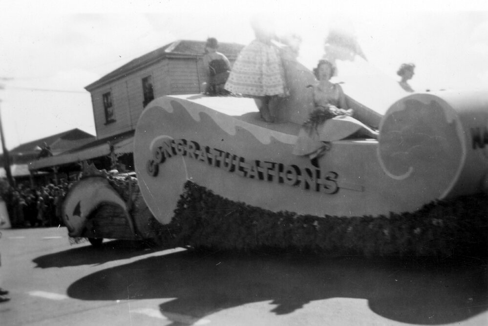 Napier City Council Float - Hastings Blossom Festival Parade 1956
