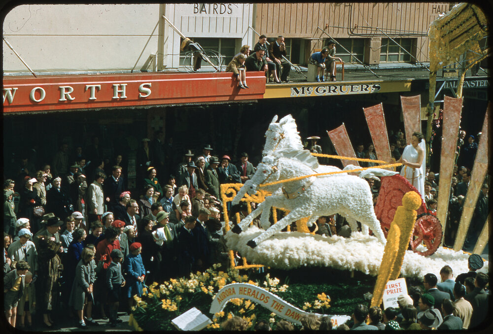 Hawke's Bay Farmers Float - Hastings Blossom Festival Parade 1956