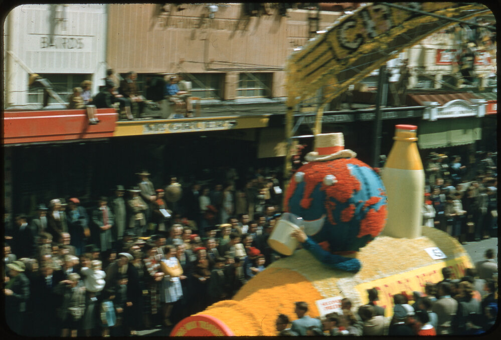Hastings Milk Treatment Station Float - Hastings Blossom Festival Parade 1956