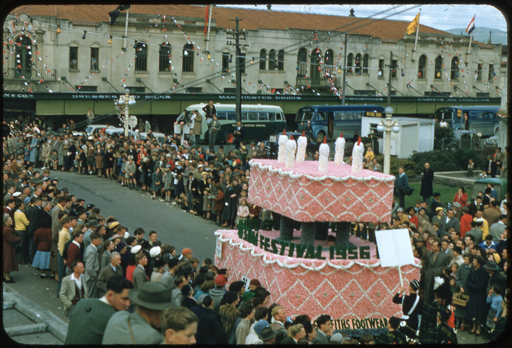 Griffiths Footwear Float - Hastings Blossom Festival Parade 1956