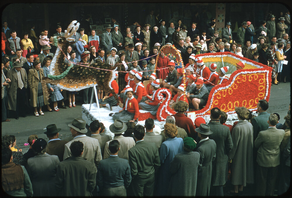 Pakowhai School Float - Hastings Blossom Festival Parade 1956