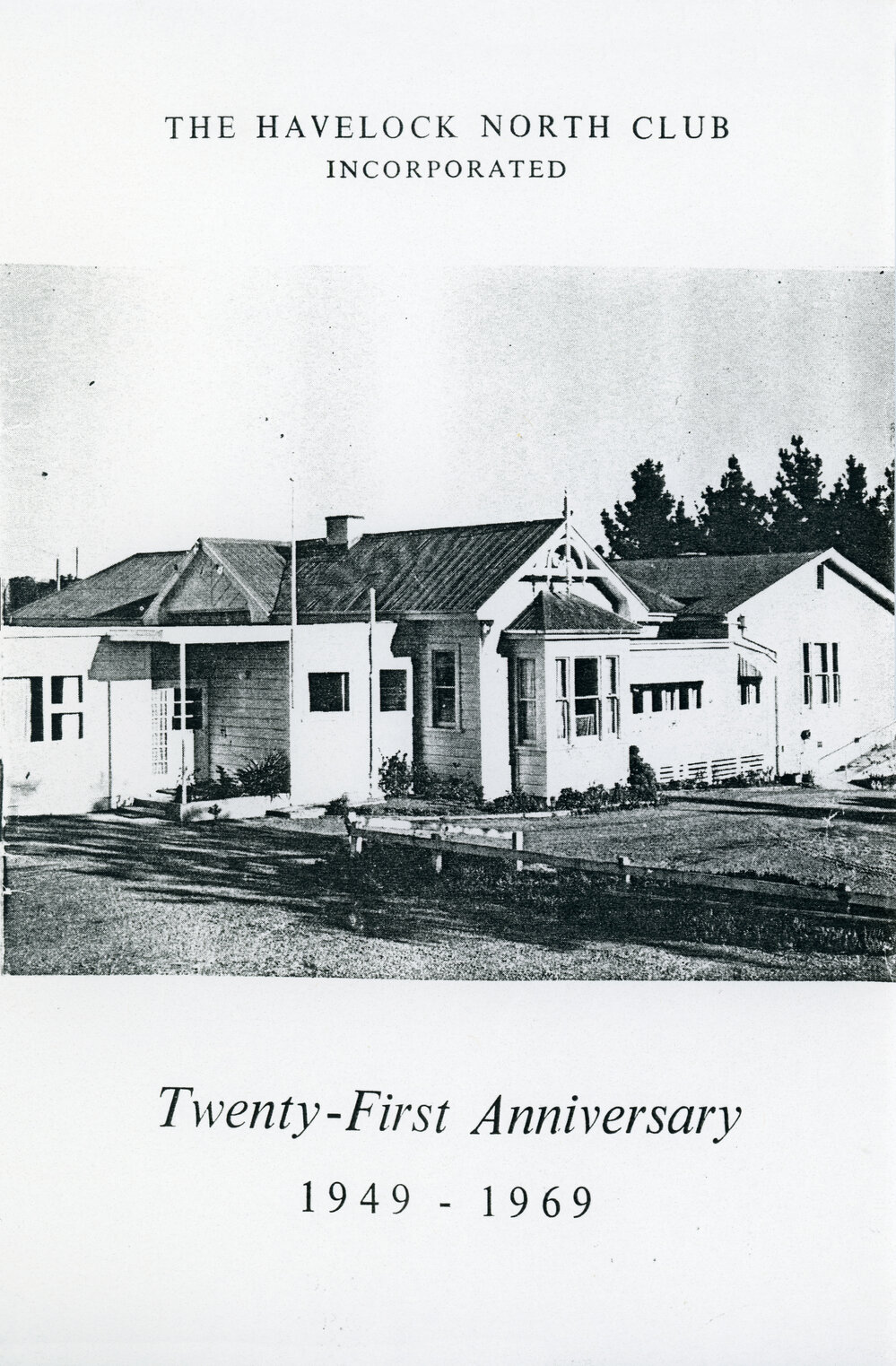 The Havelock North Club Twenty-First Anniversary