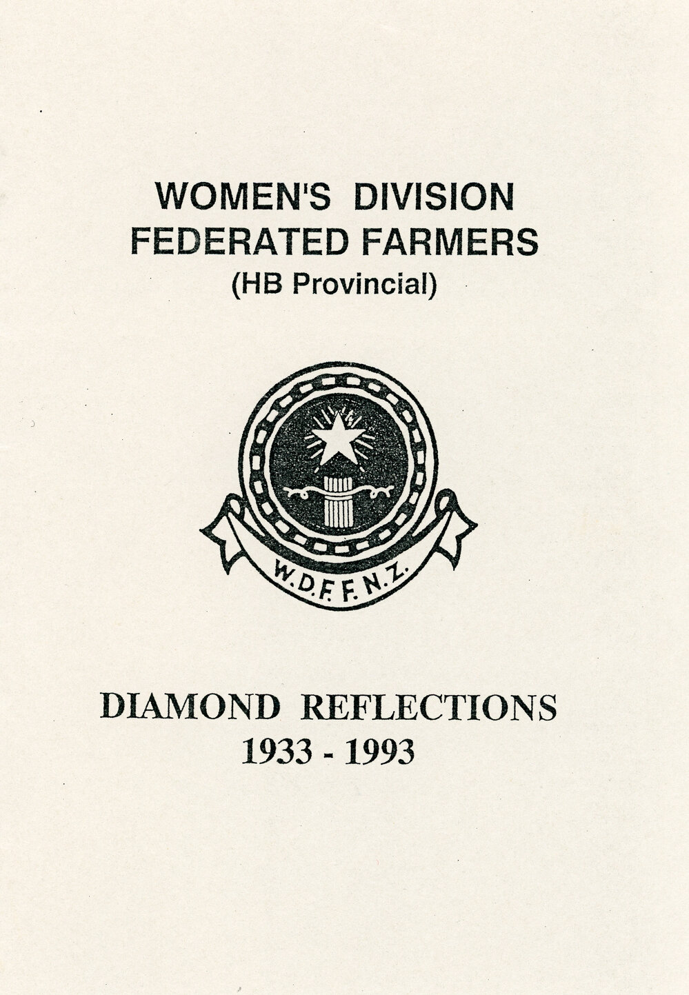 WDFFNZ Diamond Reflections Booklet