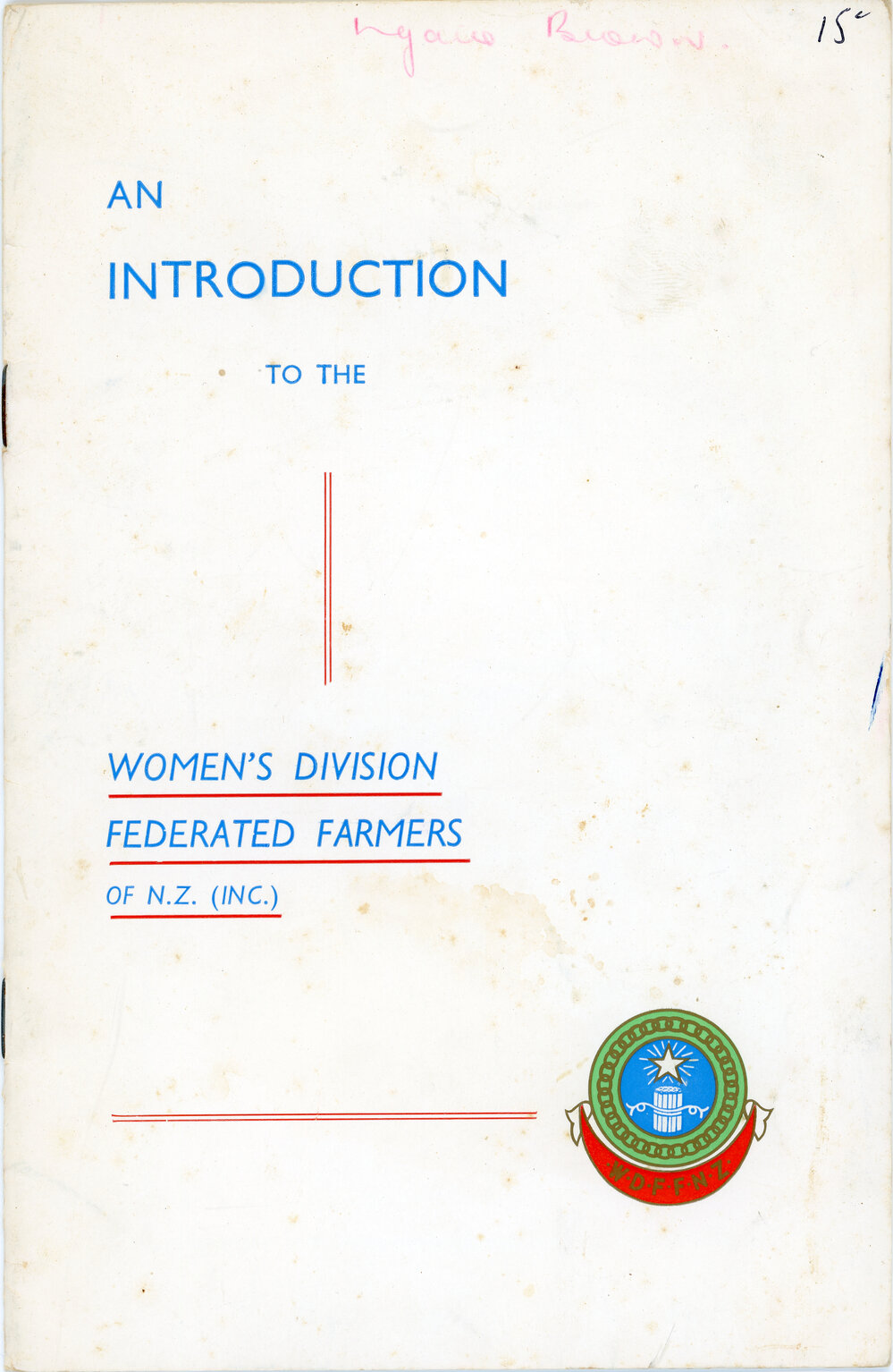 An Introduction to the Women's Division Federated Farmers of NZ