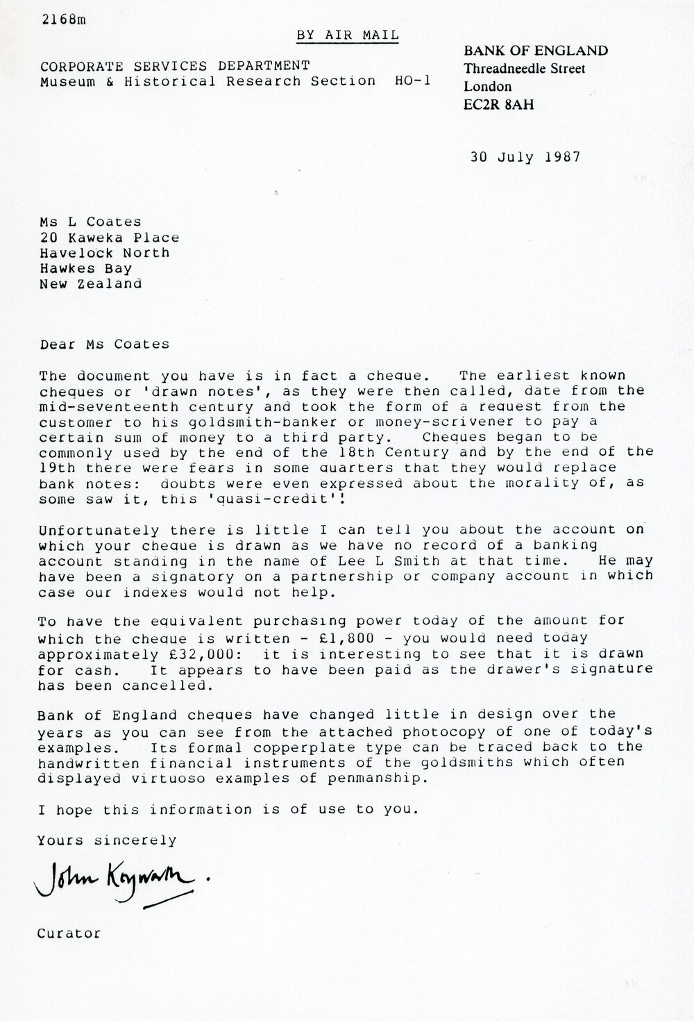 Letter from William J. Weller to His Brother-in-law