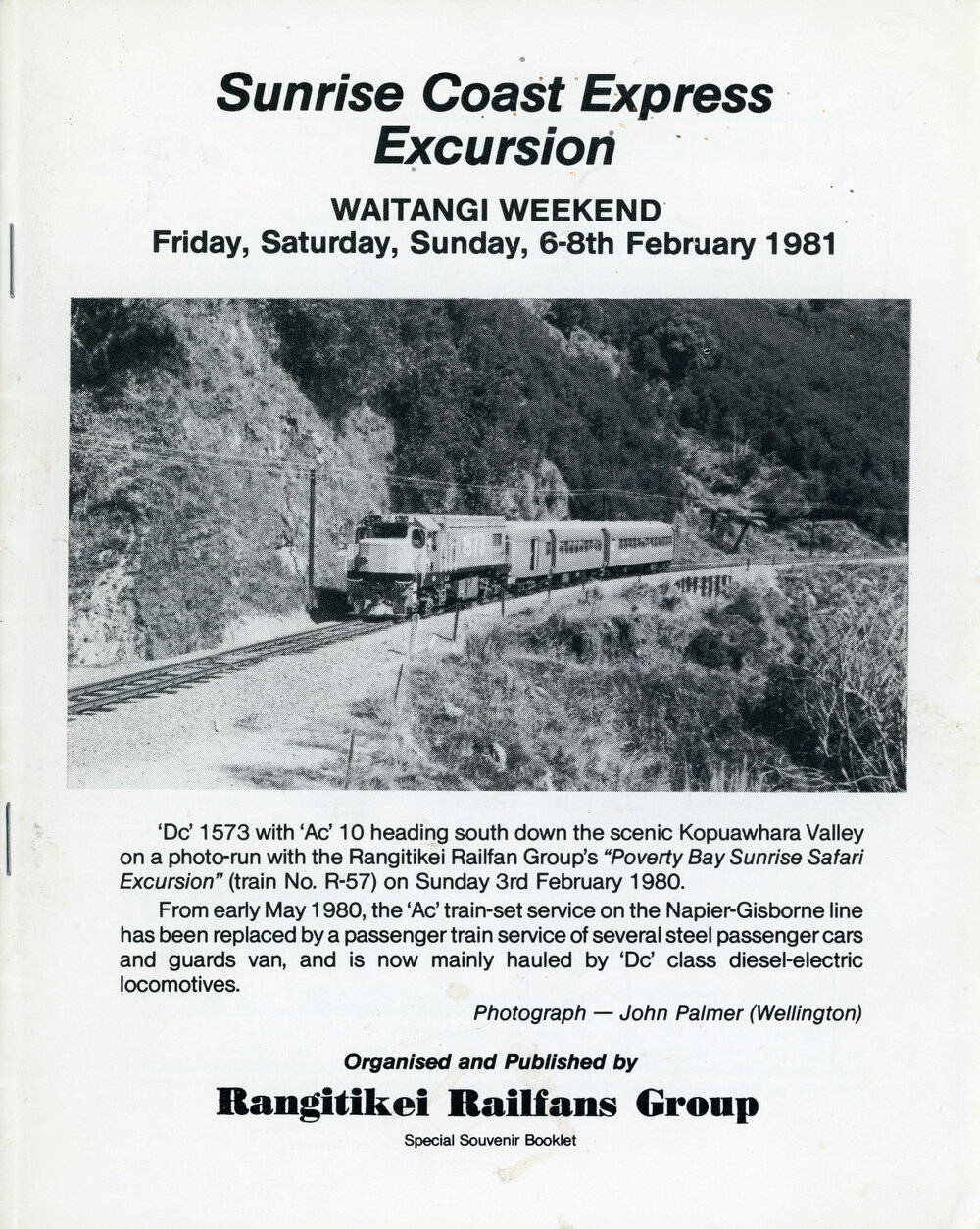 Sunrise Coast Express Excursion Booklet