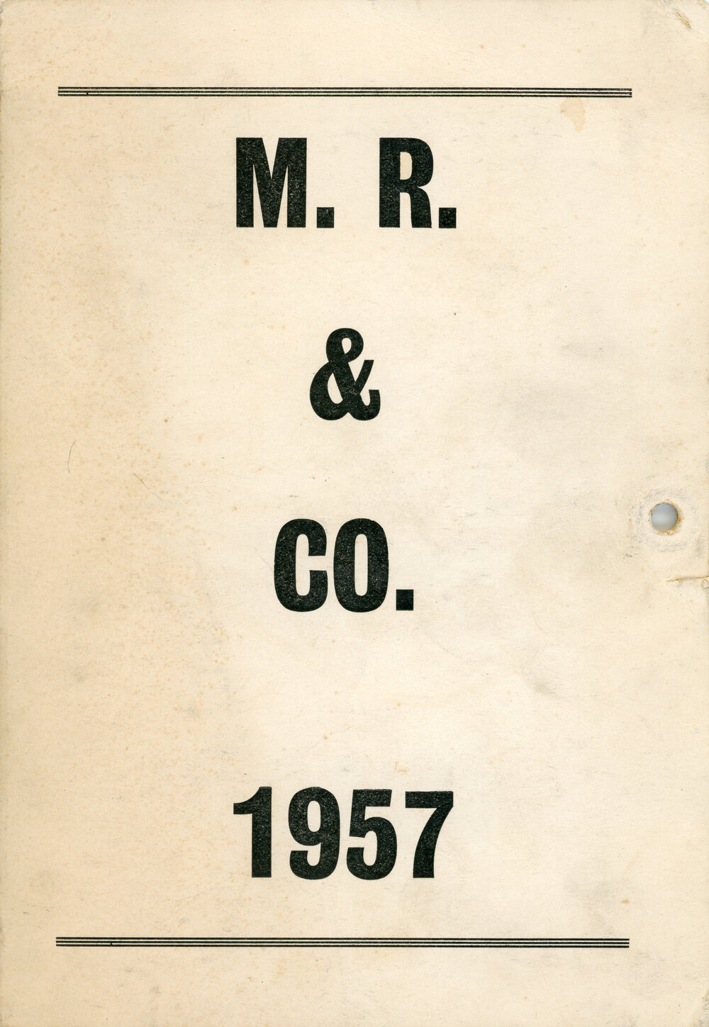 Murray, Roberts &amp; Co Cardboard Envelope for Roy Wellwood