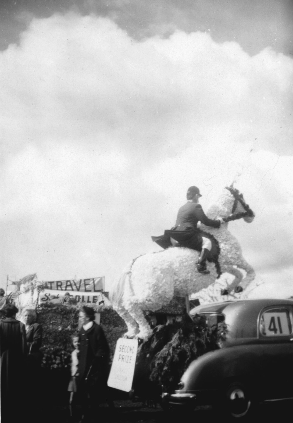 Horse and Rider Float - Hastings Blossom Festival 1955