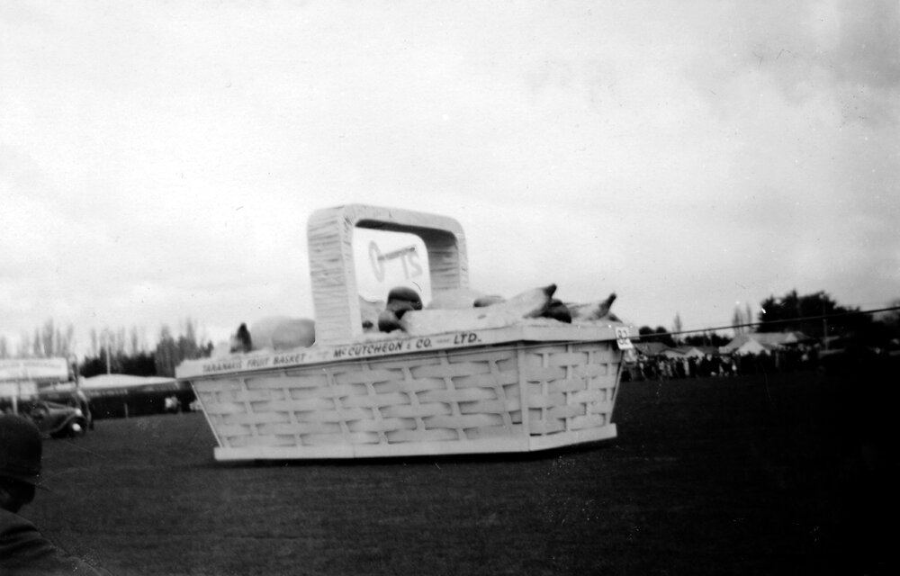 Taranaki Fruit Basket Float - Hastings Blossom Festival 1954