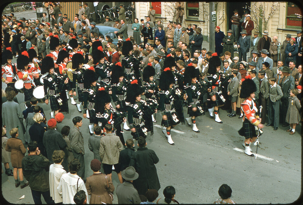 Pipe Band - Transport Through the Ages Parade 1956
