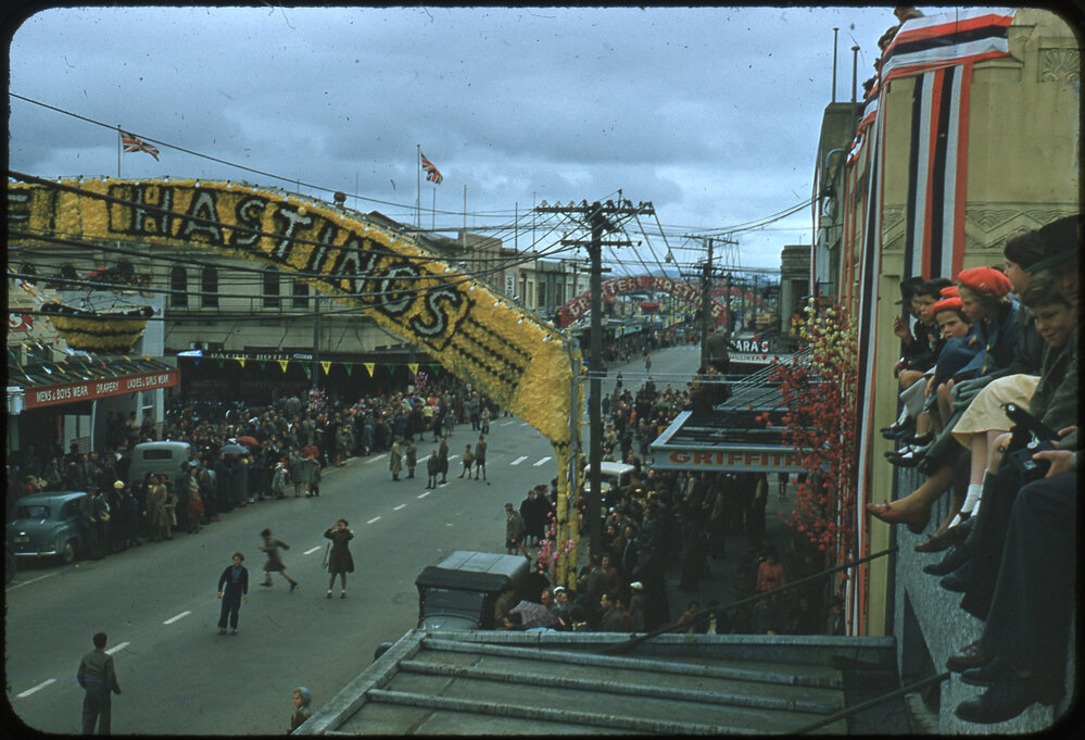 Heretaunga Street - Hastings Blossom Festival 1956