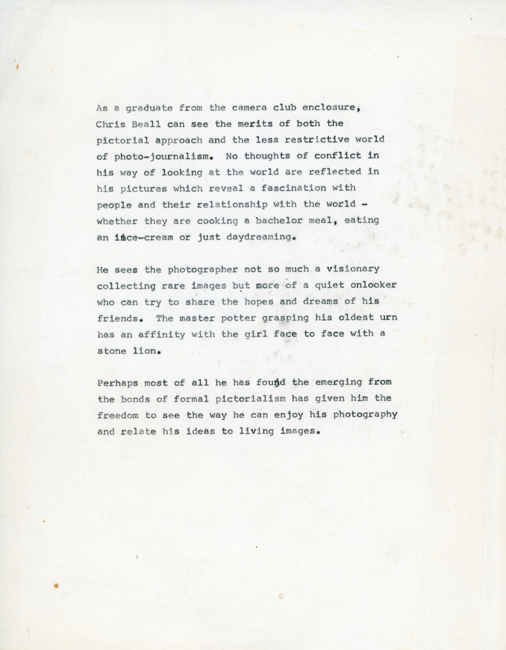 Exhibition/Artist Description