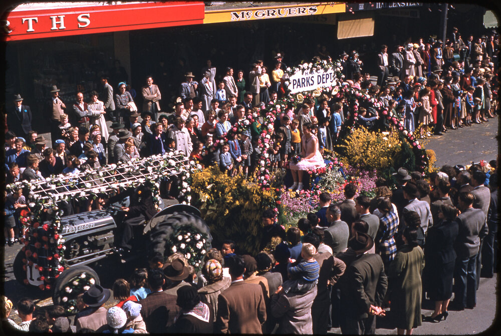 Parks Department Float - Hastings Blossom Festival Parade 1955