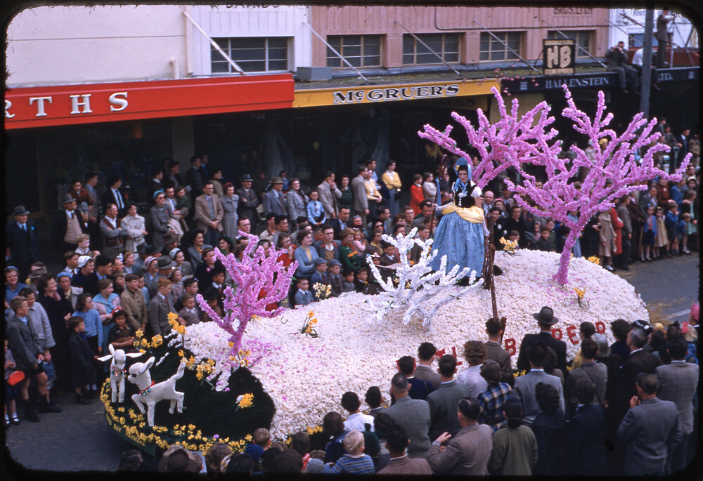 Little Bo Peep Float - Hastings Blossom Festival Parade 1955