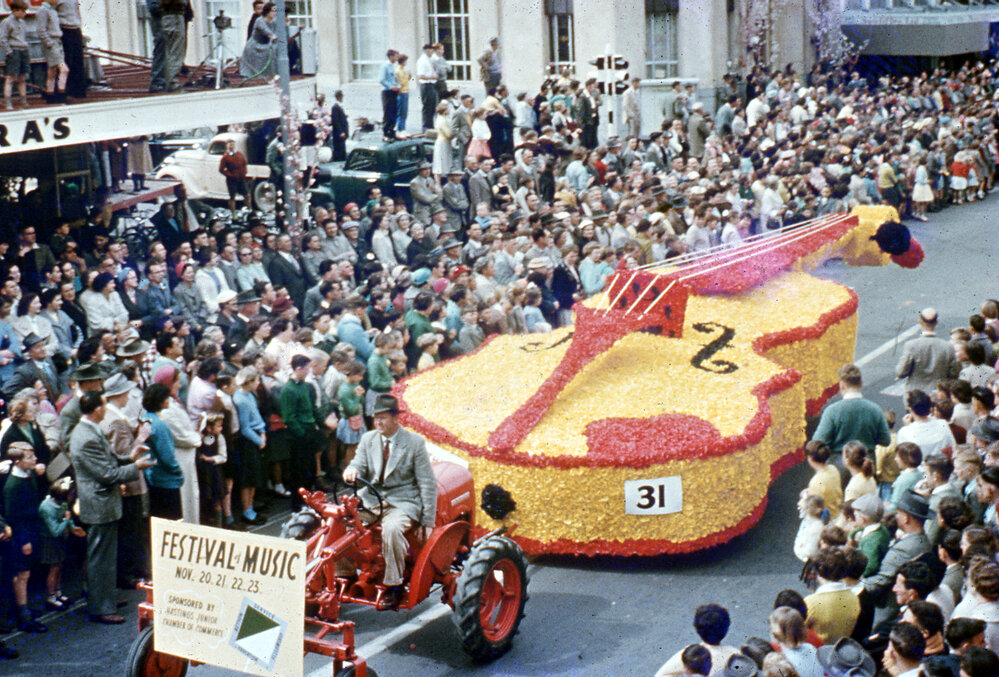 Violin Float - Blossom Festival Parade 1958