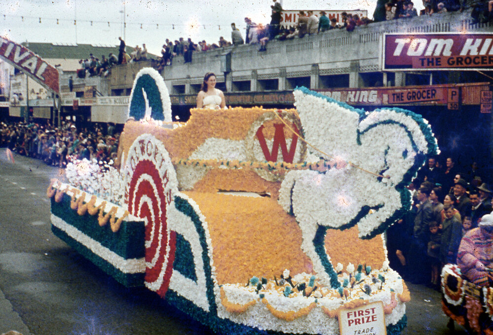 Woolworths Float - Blossom Festival Parade 1958